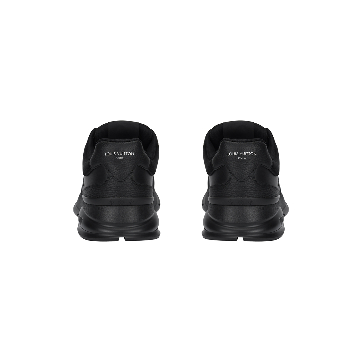 Louis Vuitton LV Runner FW25 Triple Black Tonal All-Black Smooth Leather Tonal LV Logo Athletic Low-Top Sneakers – All Black