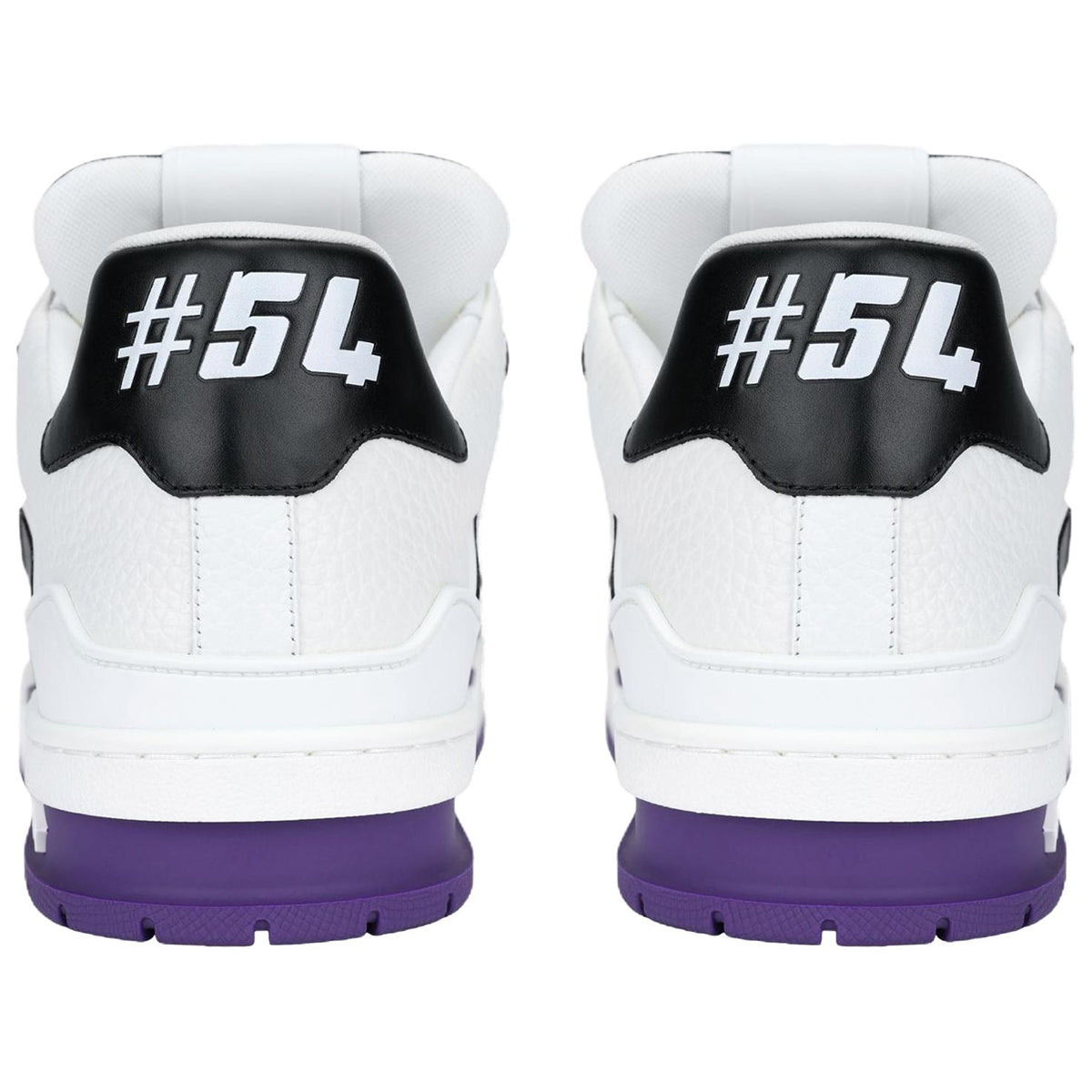 Louis Vuitton Trainer Leather Low-Top Sneakers – White, Black & Violet Purple