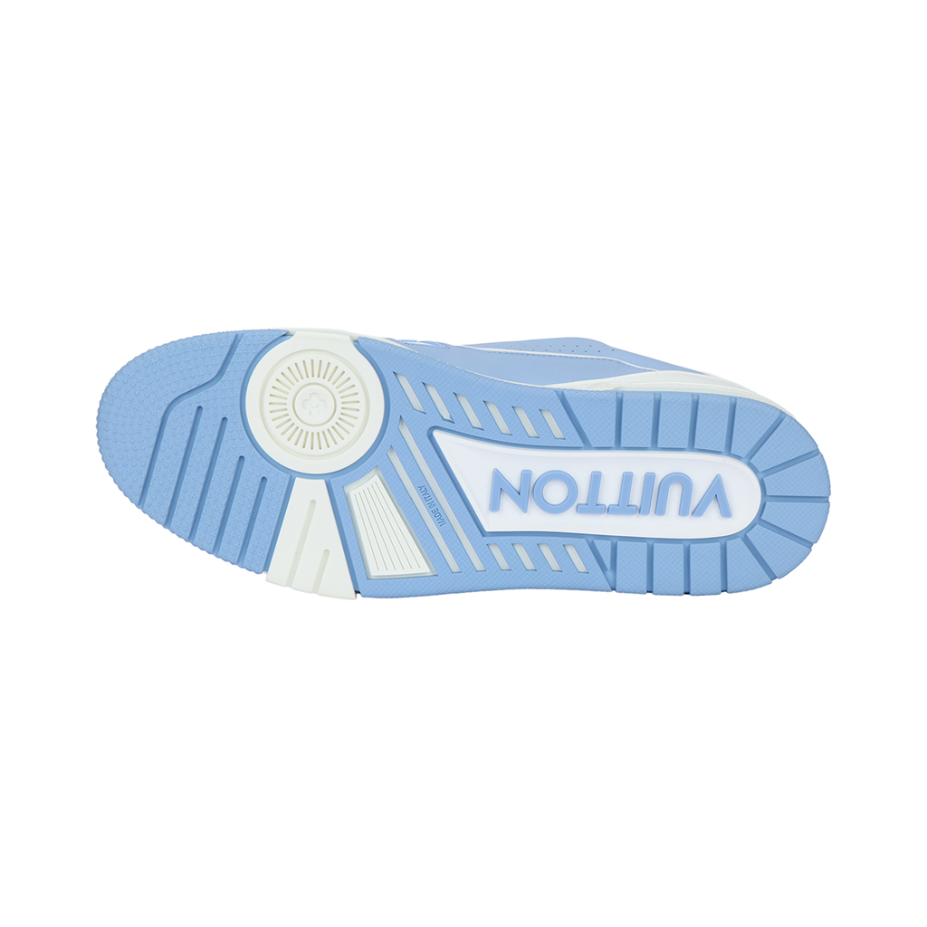Louis Vuitton Trainer Calf Leather Low-Top Sneakers – Sky Blue & White
