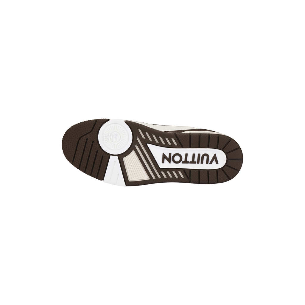 Tyler, The Creator × Louis Vuitton LV Trainer Low-Top Sneakers – White & Chocolate Brown