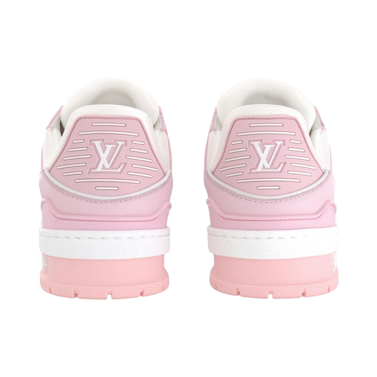 Louis Vuitton Trainer Leather Lace-Up Low-Top Sneakers – Rose Pink & White