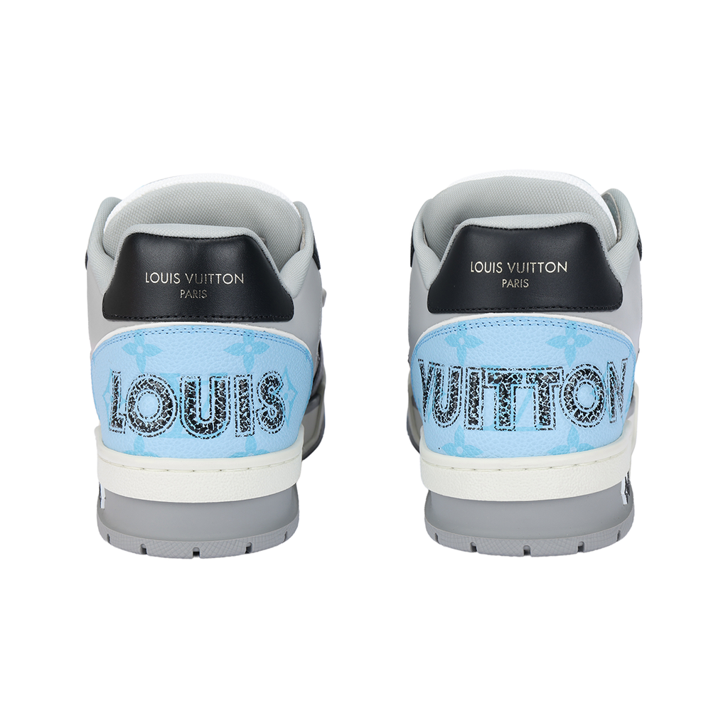 Louis Vuitton Trainer Monogram Multicolour Low-Top Sneakers – Ocean Blue, Black & Grey