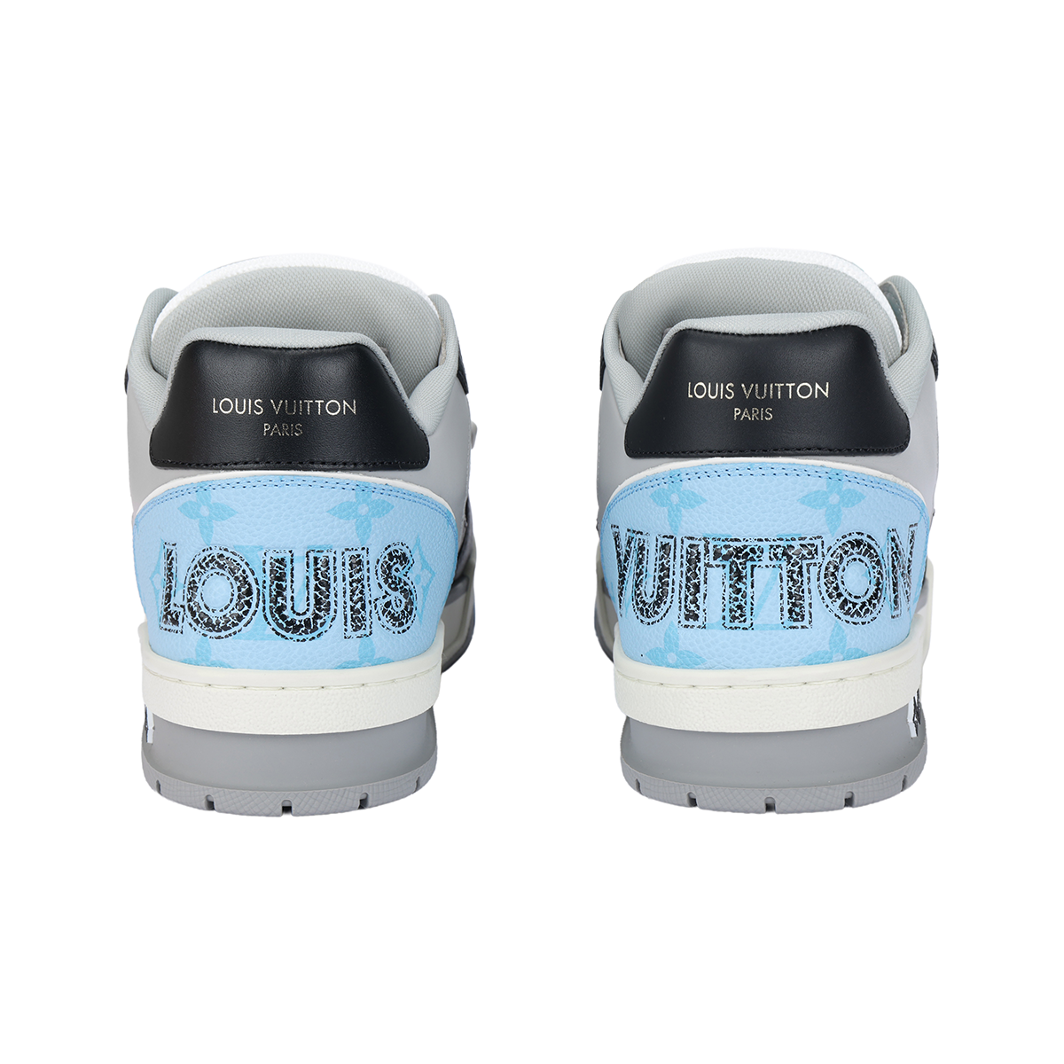 Louis Vuitton Trainer Monogram Multicolour Low-Top Sneakers – Ocean Blue, Black & Grey