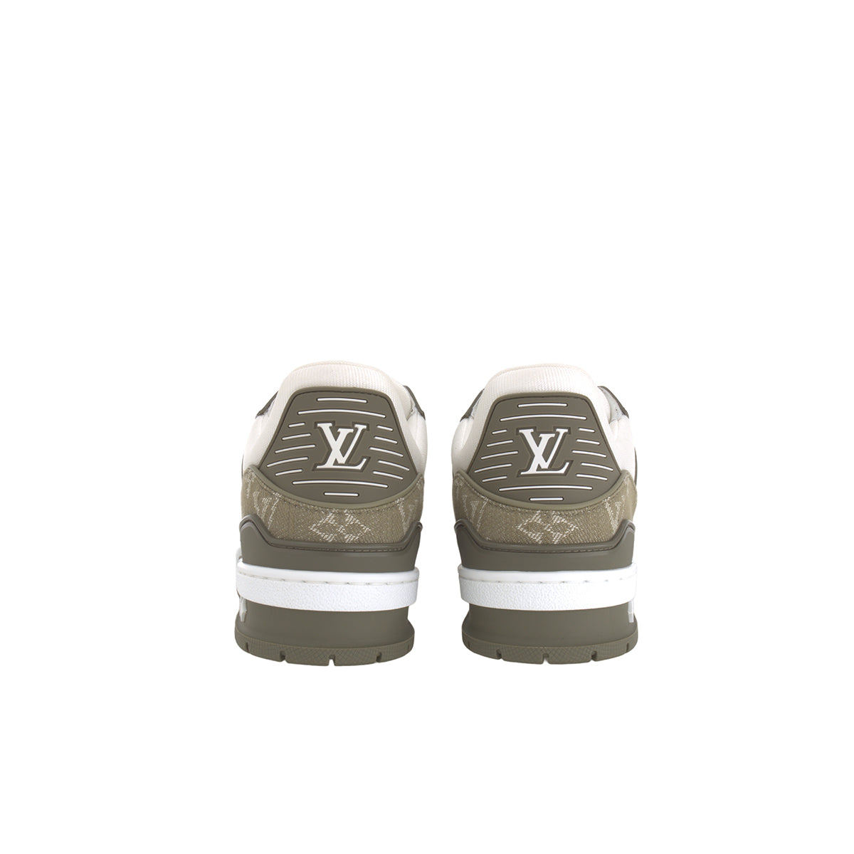 Louis Vuitton Trainer LV Monogram Denim Low-Top Sneakers – Olive Green & White