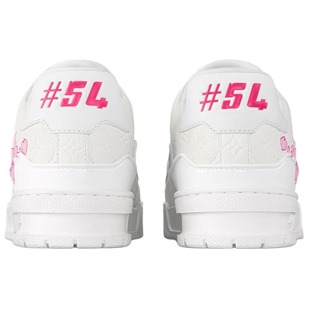 Louis Vuitton × Takashi Murakami Trainer Cherry Blossom Print Low-Top Sneakers – White & Pink