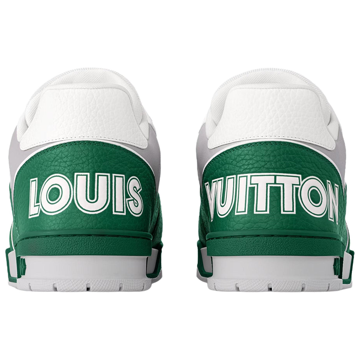 Louis Vuitton Trainer Velcro Strap Oversized LV Flower Perforated & Embossed Leather Low-Top Sneakers – Emerald Green & White