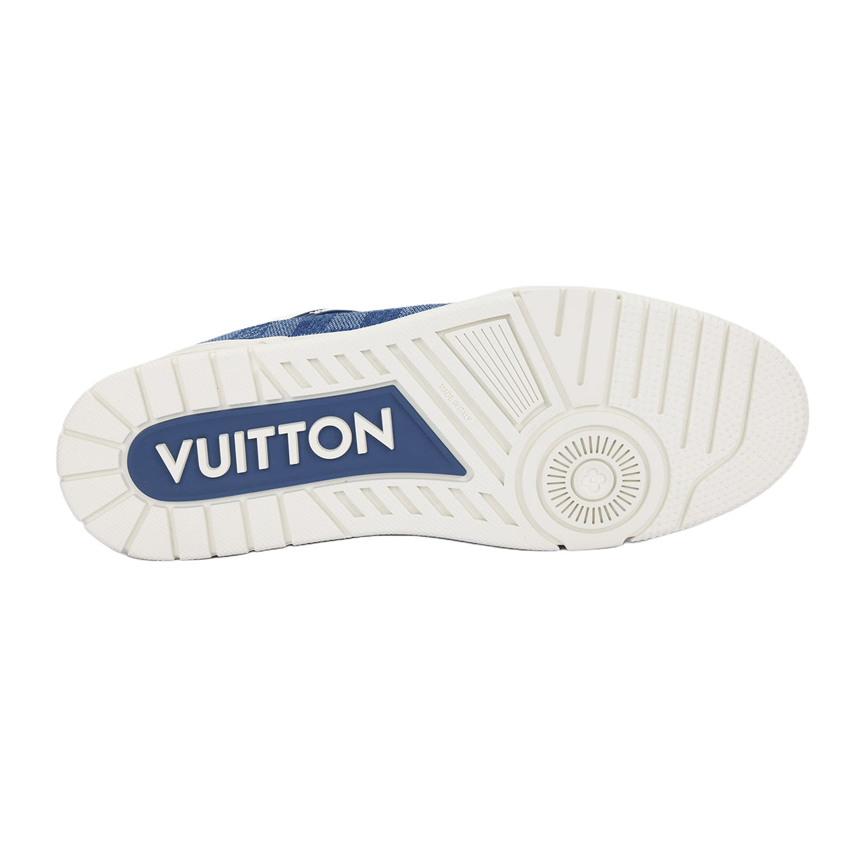 Louis Vuitton Trainer Lace-Up Low-Top Sneakers – White & Blue