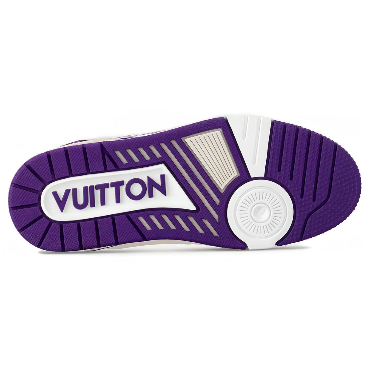Louis Vuitton Trainer Signature Print Low-Top Sneakers – Purple & White