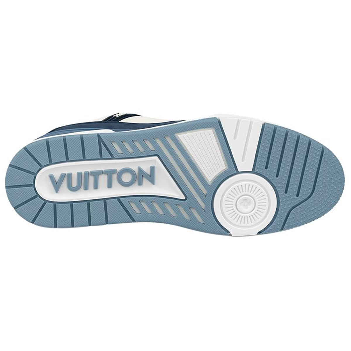 Louis Vuitton Trainer Lace-Up Low-Top Sneakers – Blue & White