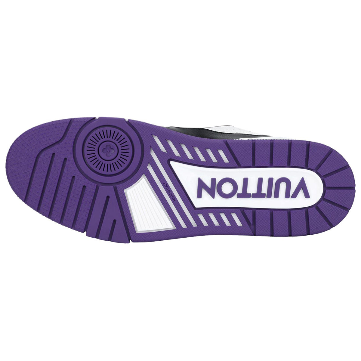 Louis Vuitton Trainer Leather Low-Top Sneakers – White, Black & Violet Purple