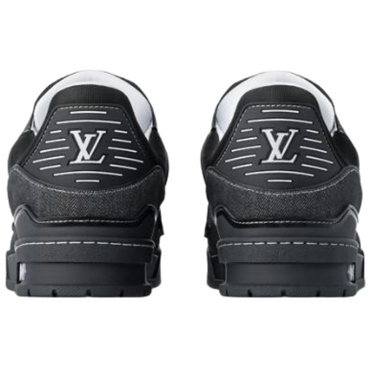 Louis Vuitton Trainer Monogram Denim Canvas Low-Top Sneakers – Triple Black