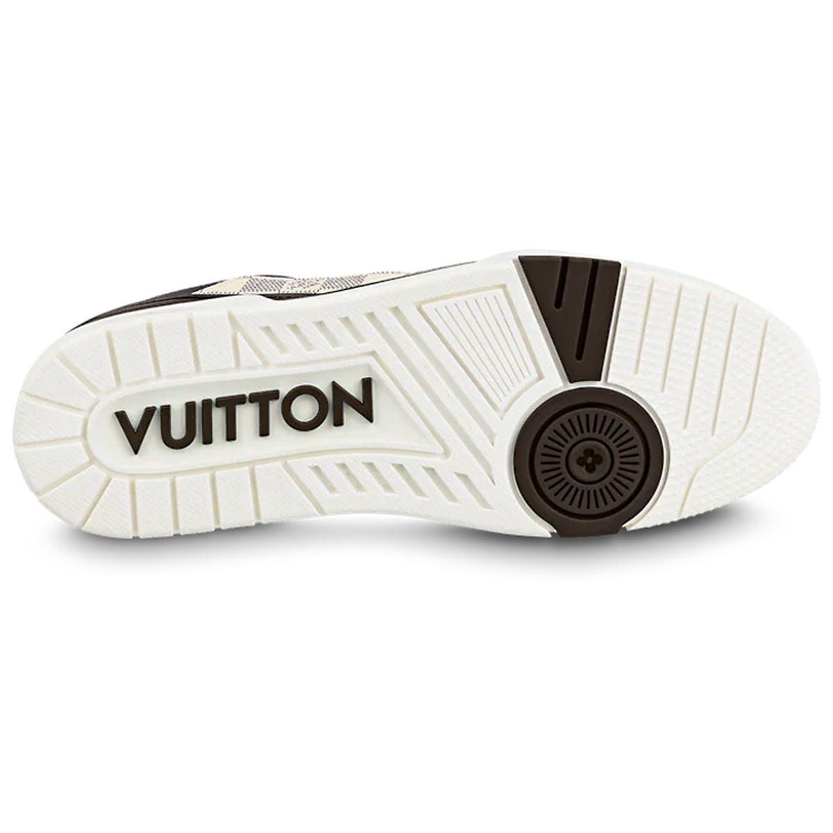 Louis Vuitton Trainer Damier Ebene & Azur Low-Top Sneakers – Brown & Cream