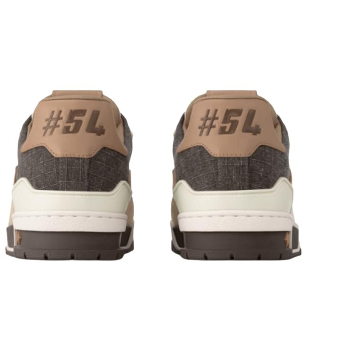 Louis Vuitton Trainer Platform LV Monogram Canvas & Multi-Tone Brown Leather Thick-Sole Low-Top Sneakers – Brown & Cream