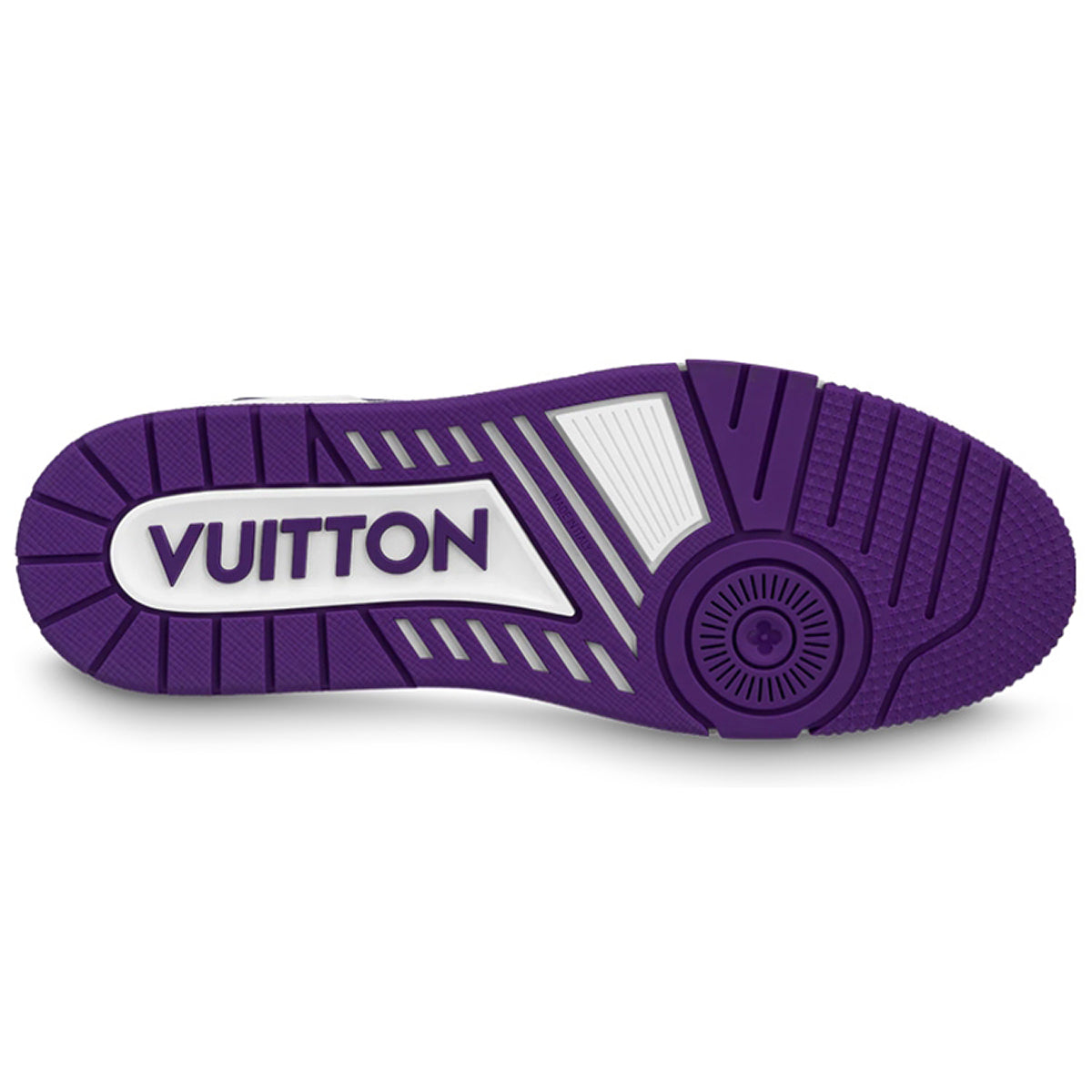 Louis Vuitton Trainer LV Monogram Embossed Leather Low-Top Sneakers – White & Purple
