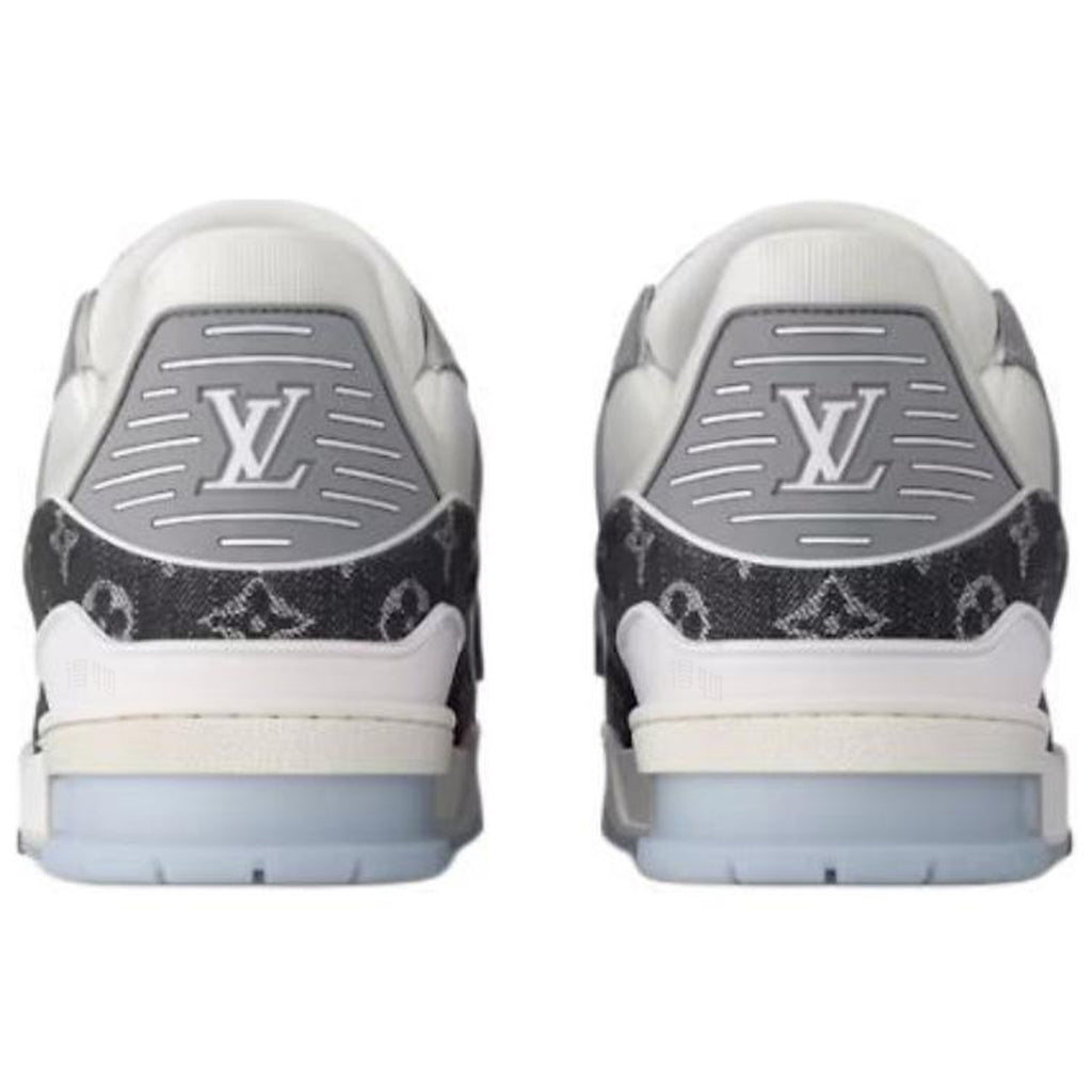 Louis Vuitton Trainer LV Monogram Denim Low-Top Sneakers – Grey & White