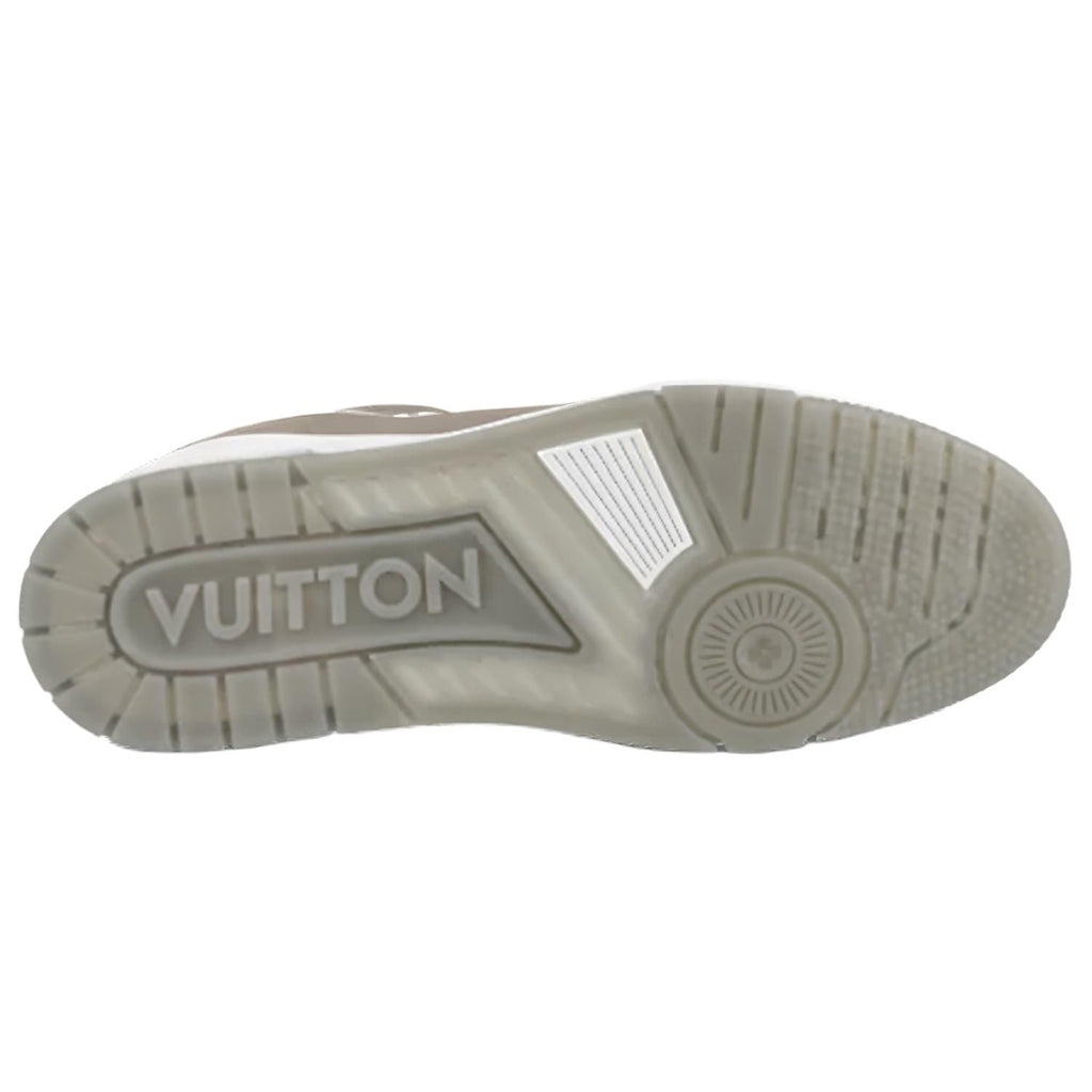 Louis Vuitton Trainer Classic Print Low-Top Sneakers – Grey & White