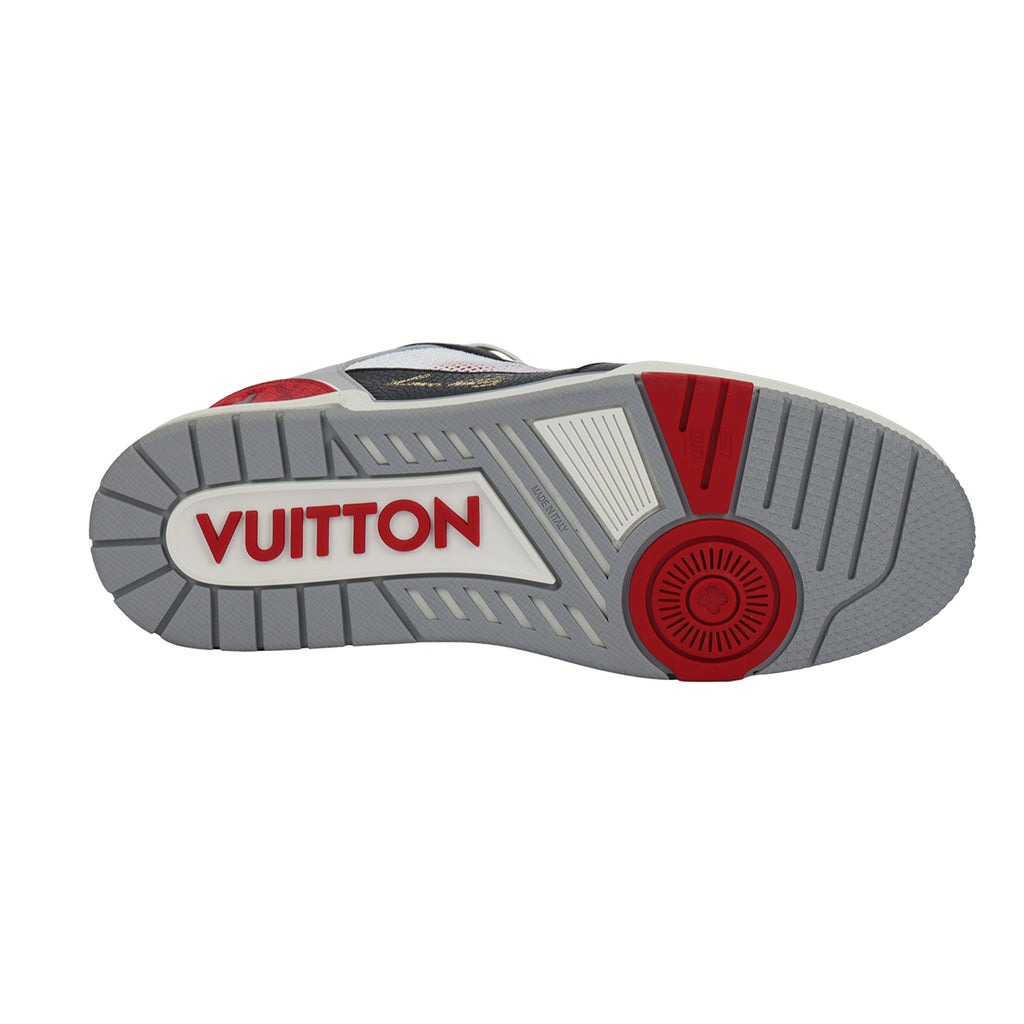 Louis Vuitton Trainer Monogram Multicolour Low-Top Sneakers – Black, Red & White