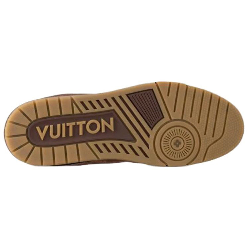 Louis Vuitton × Nigo LV² Trainer Damier Canvas & Suede Low-Top Sneakers – Brown & Orange