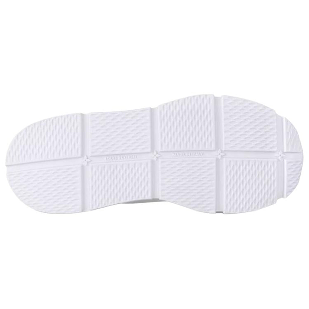 Louis Vuitton LV Runner FW25 All-White Smooth Leather & Cream Suede Oversized Jet Black LV Logo Athletic Low-Top Sneakers – White & Black