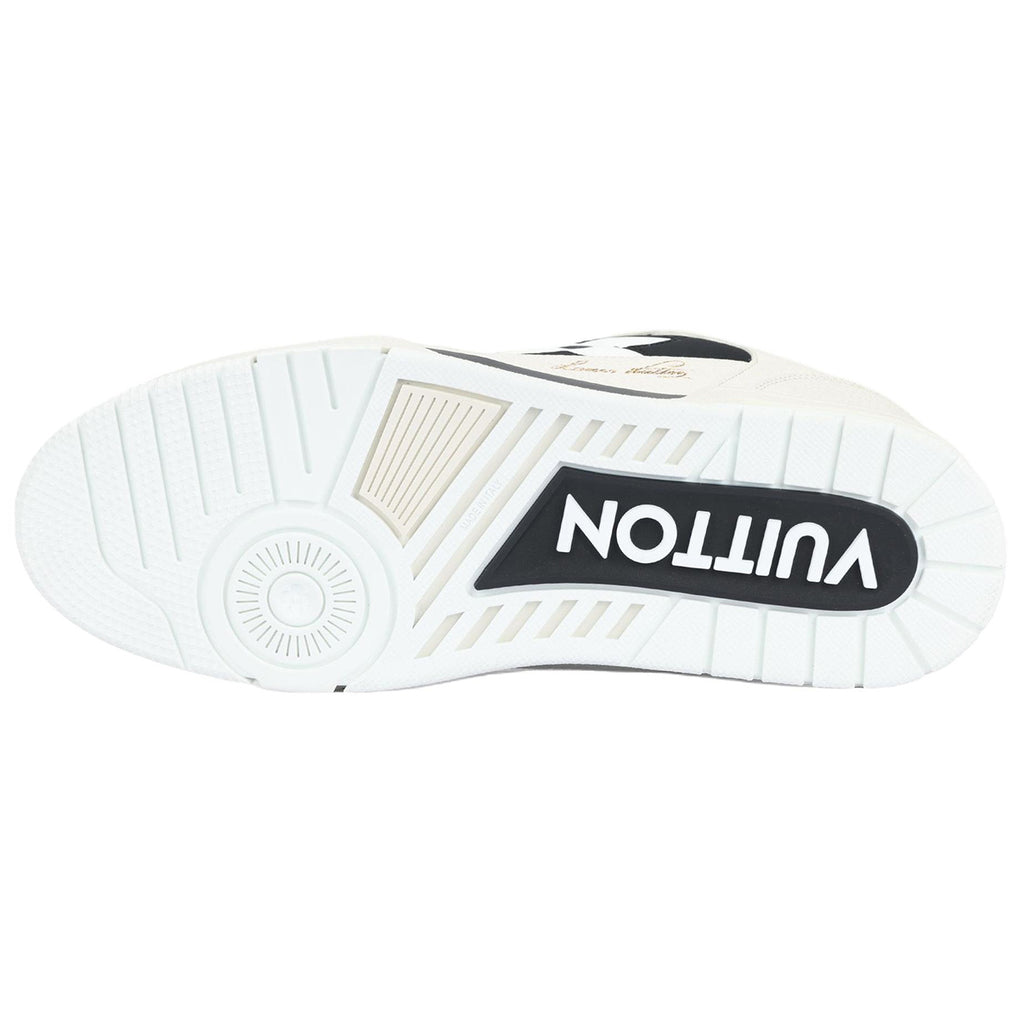 Louis Vuitton Trainer Oversized LV Flower Calf Leather Low-Top Sneakers – Off-White & Black