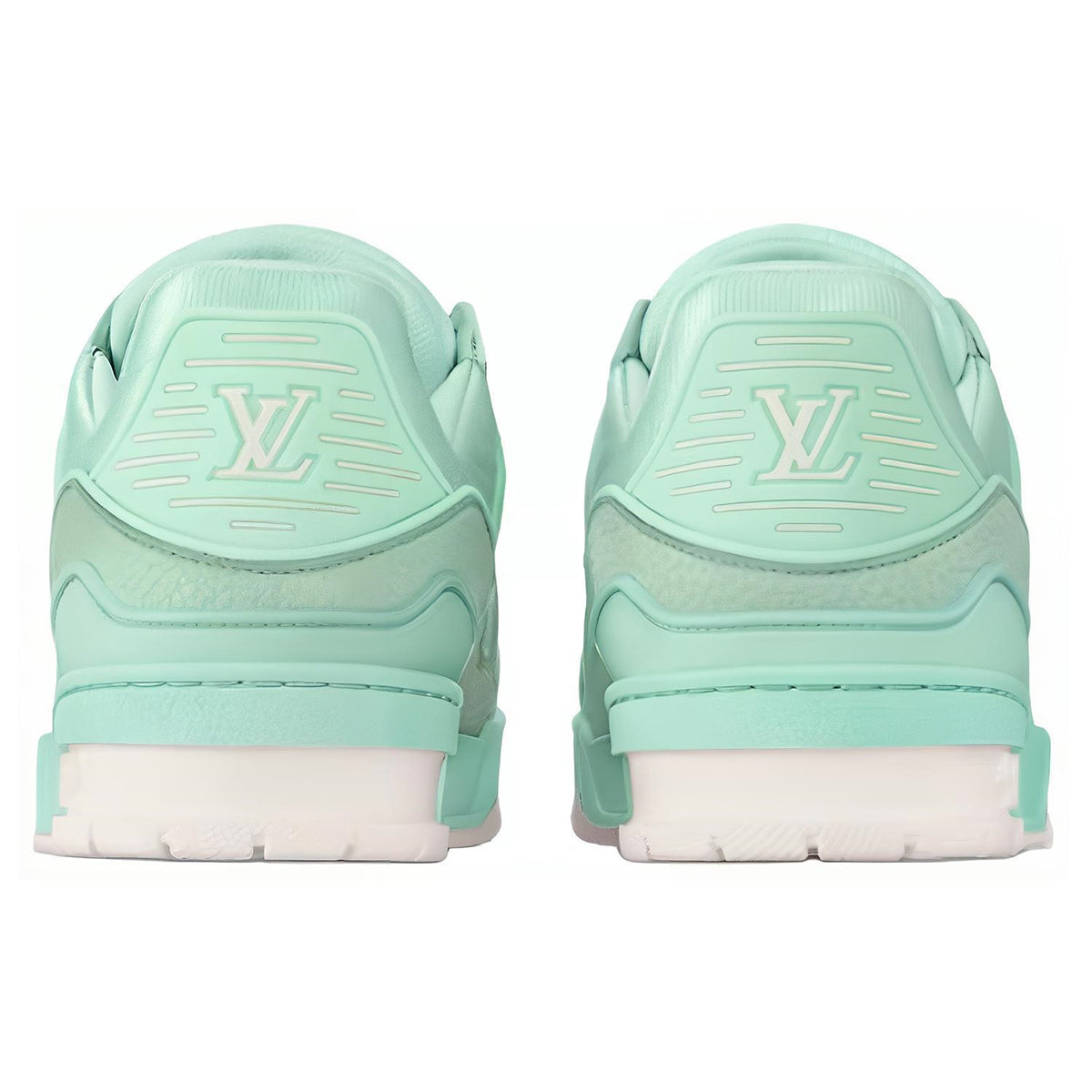 Louis Vuitton Trainer Grained Calf Leather Low-Top Sneakers – Mint Green