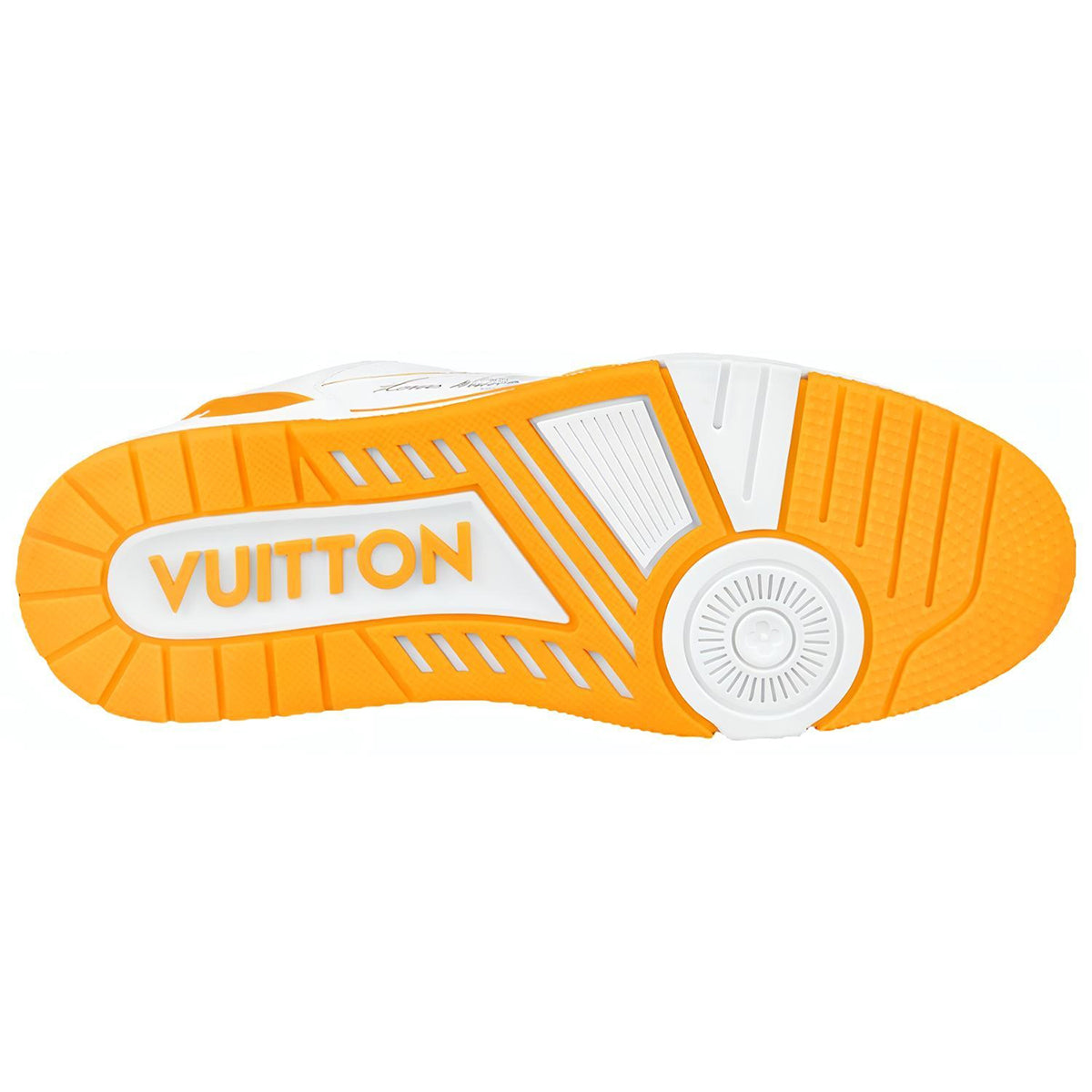 Louis Vuitton × NBA Trainer Calf Leather & Suede Mesh Low-Top Sneakers – White & Yellow
