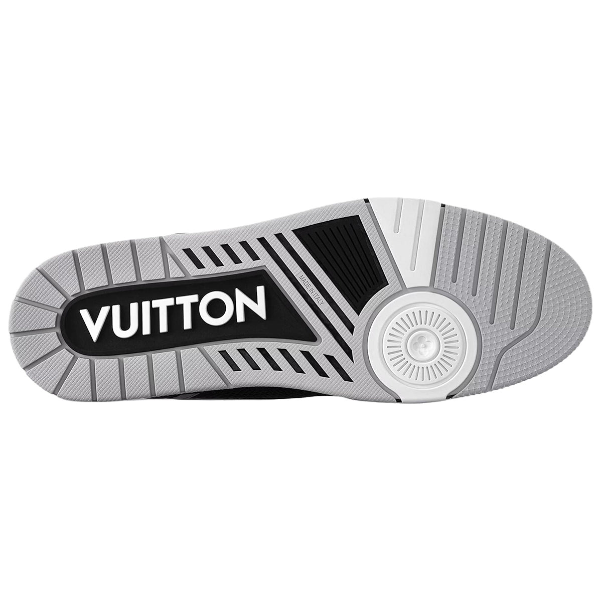 Louis Vuitton Trainer Velcro Strap Oversized LV Flower Perforated & Embossed Leather Low-Top Sneakers – Black & White