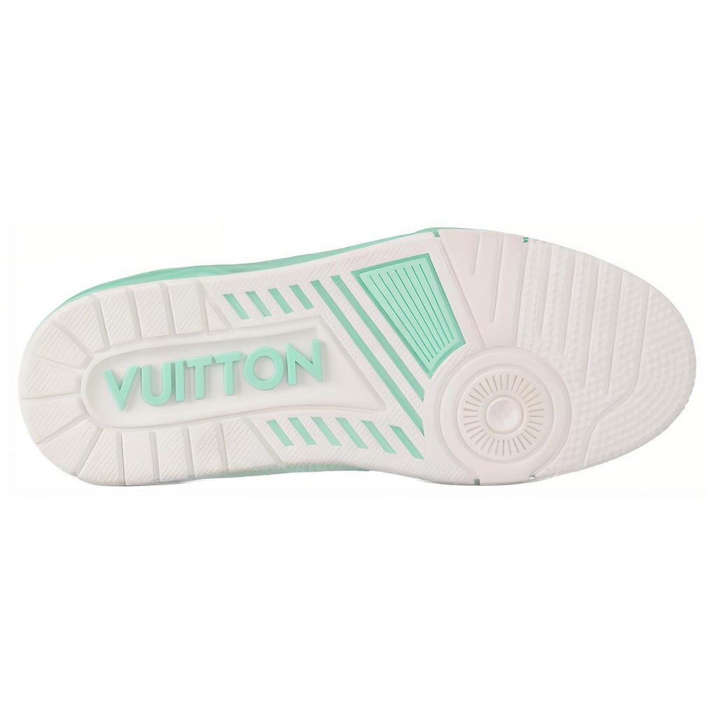 Louis Vuitton Trainer Grained Calf Leather Low-Top Sneakers – Mint Green