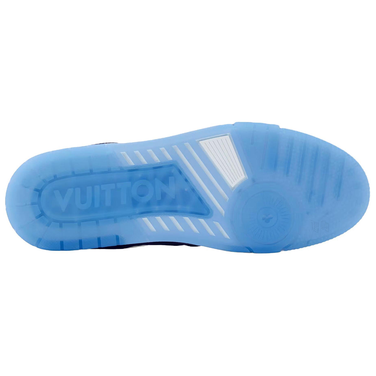 Louis Vuitton Trainer Transparent PVC Panel Ice Blue Translucent Outsole Low-Top Sneakers – Navy & White