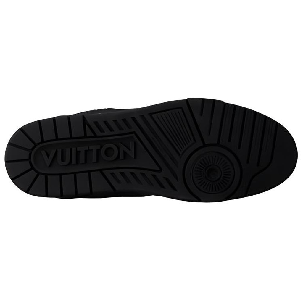 Louis Vuitton Trainer 2025 Pre-Spring Crystal Embellished Calf Leather Low-Top Sneakers – Black