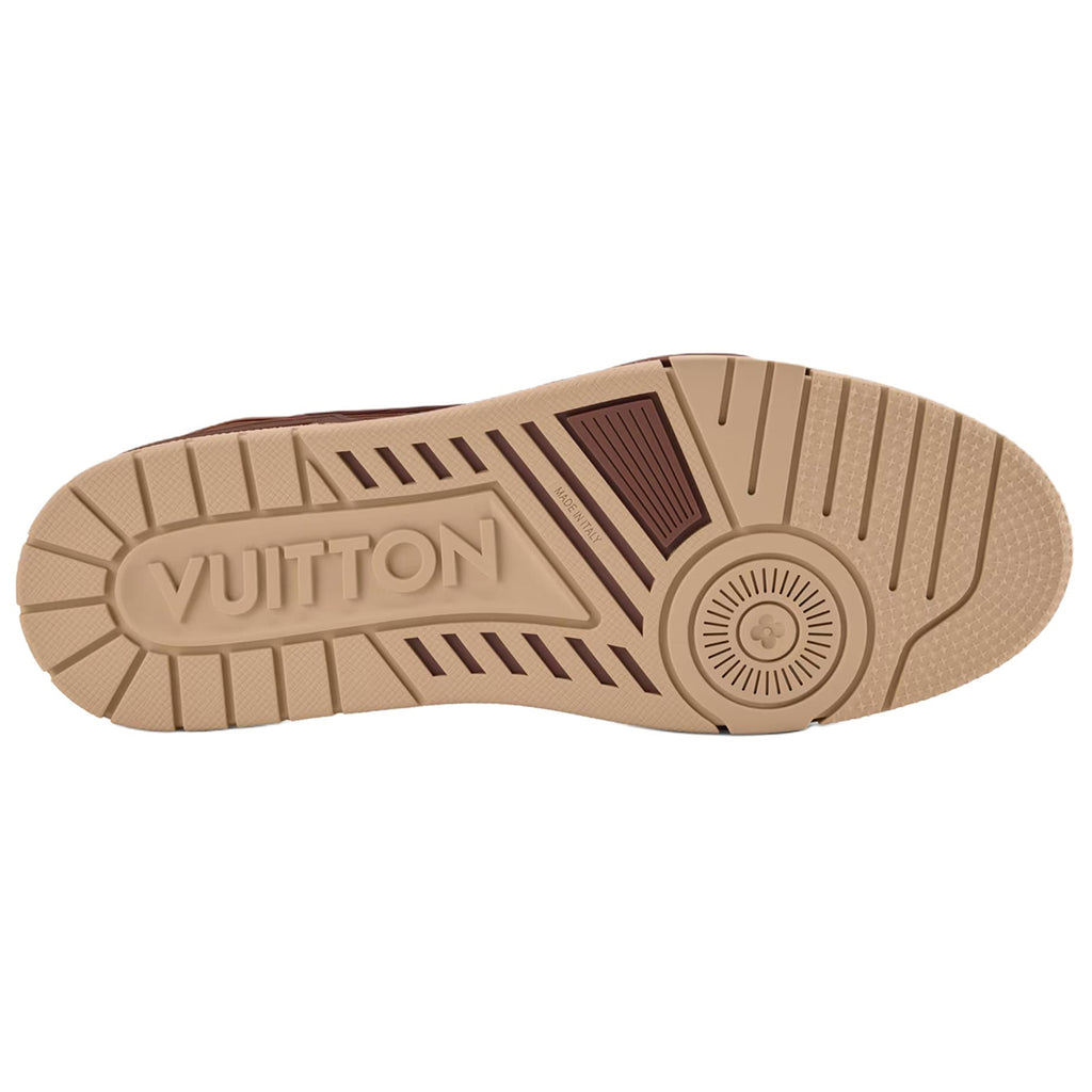 Louis Vuitton Trainer Tonal Brown Woven Canvas & Leather Mixed-Material Low-Top Sneakers – Chocolate Brown & Natural Beige
