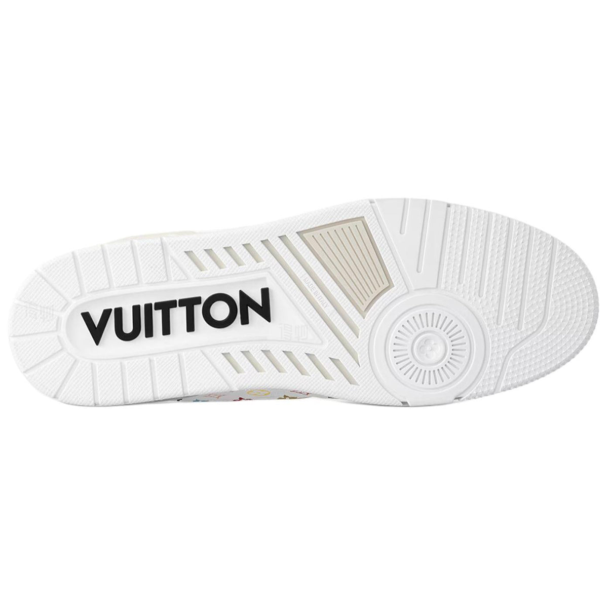 Louis Vuitton × Takashi Murakami Trainer Multicolor Monogram Grained Calf Leather Low-Top Sneakers – White