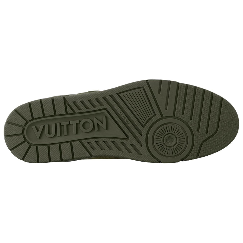 Louis Vuitton Trainer Mixed Materials Low-Top Sneakers – Olive, Khaki & Lime Green