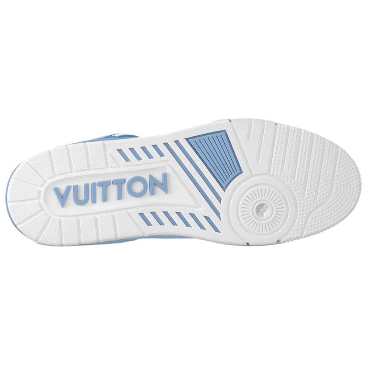 Louis Vuitton Trainer Grained Calf Leather Low-Top Sneakers – Sky Blue