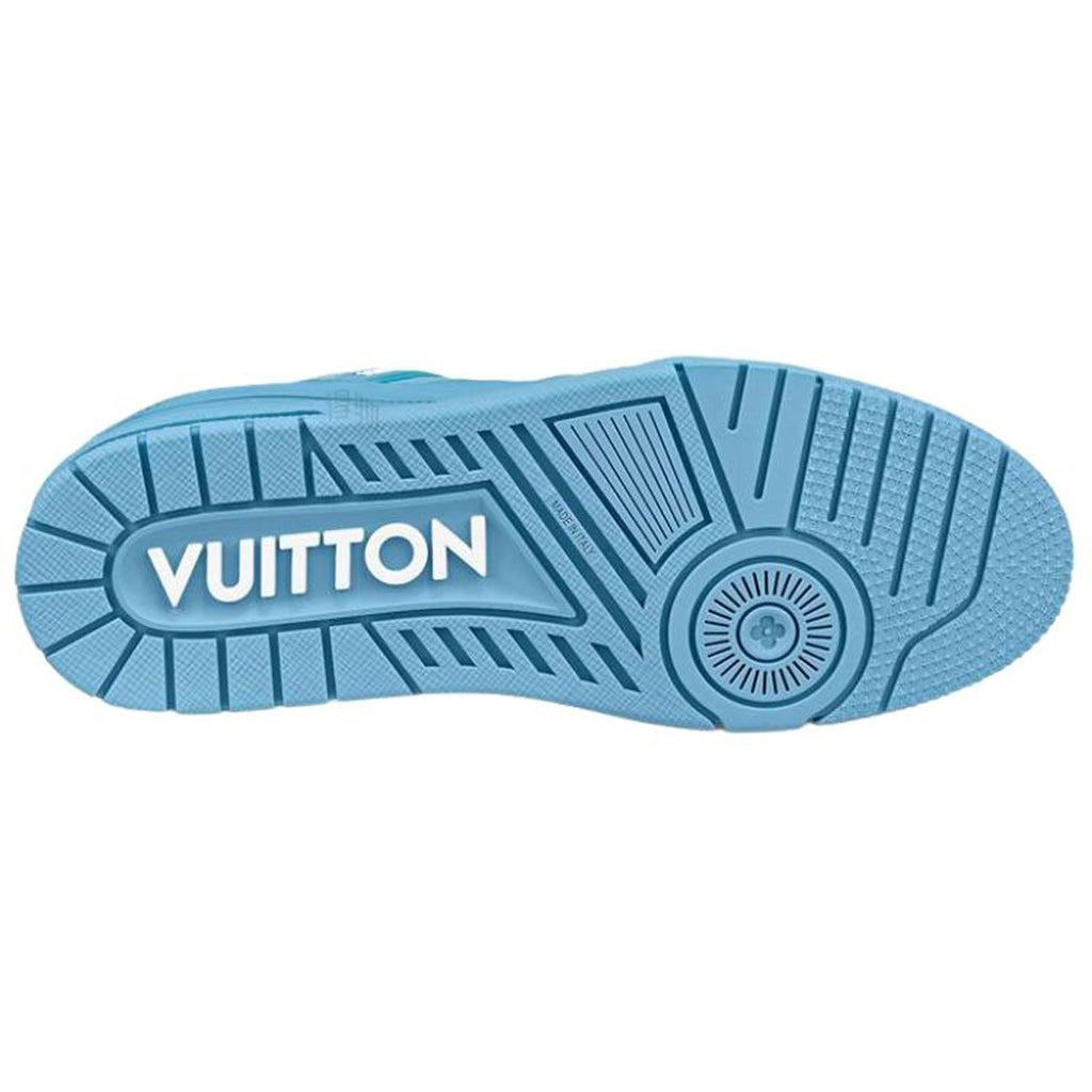 Louis Vuitton Trainer LV Monogram Tonal All-Over Leather Low-Top Sneakers – Sky Blue