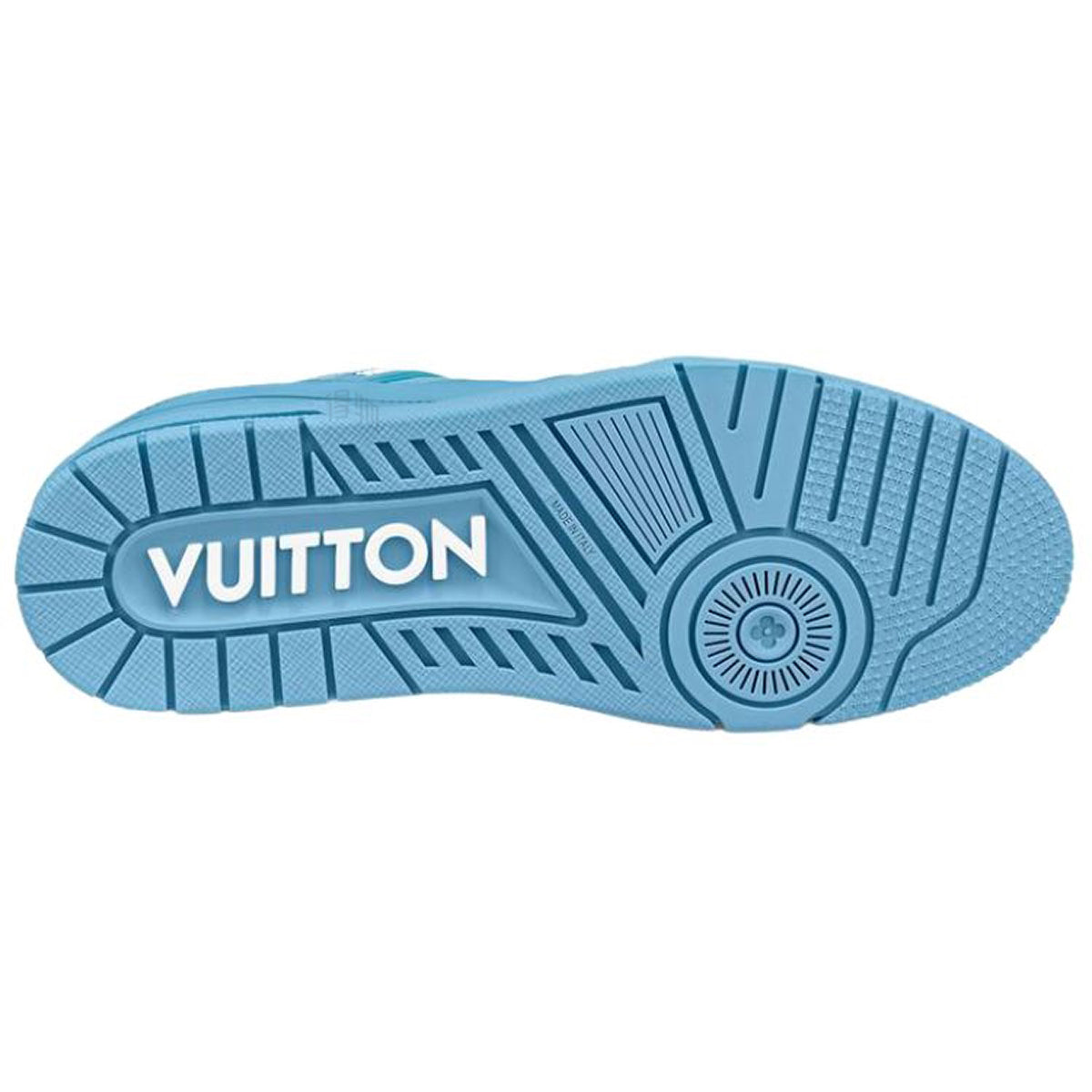Louis Vuitton Trainer LV Monogram Tonal All-Over Leather Low-Top Sneakers – Sky Blue