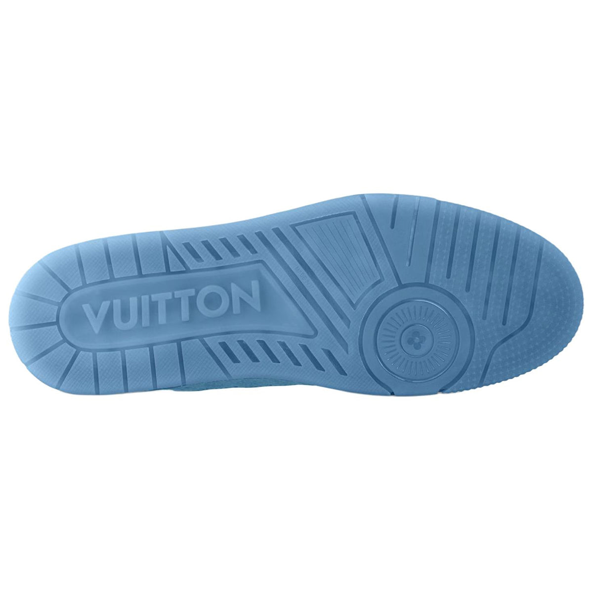 Louis Vuitton Trainer Monogram Embossed Patent Leather Low-Top Sneakers – Triple Sky Blue