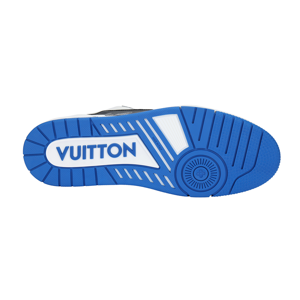 Louis Vuitton Trainer Calf Leather Low-Top Sneakers – White, Black & Royal Blue